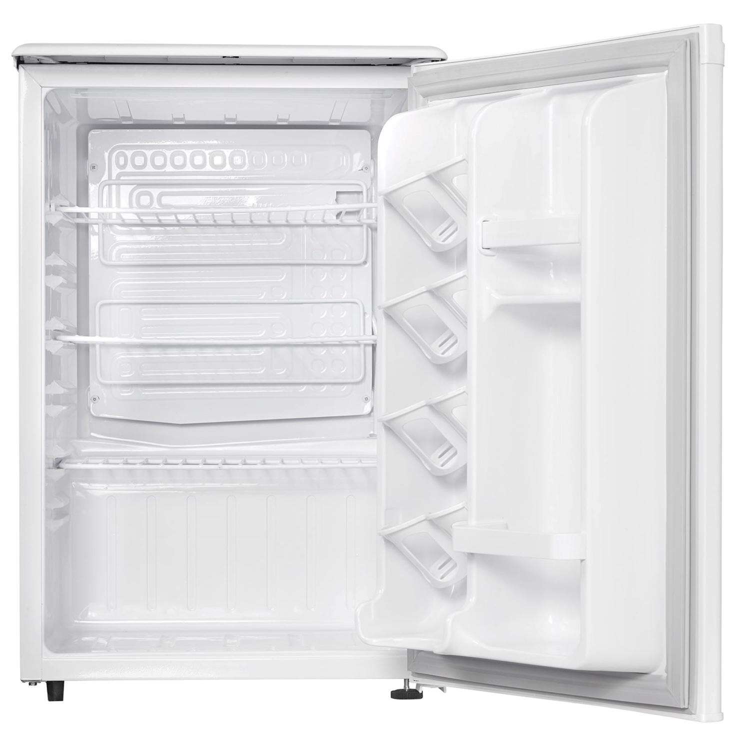 Danby 2.6 ft White Stainless Steel Compact Refrigerator 115 W