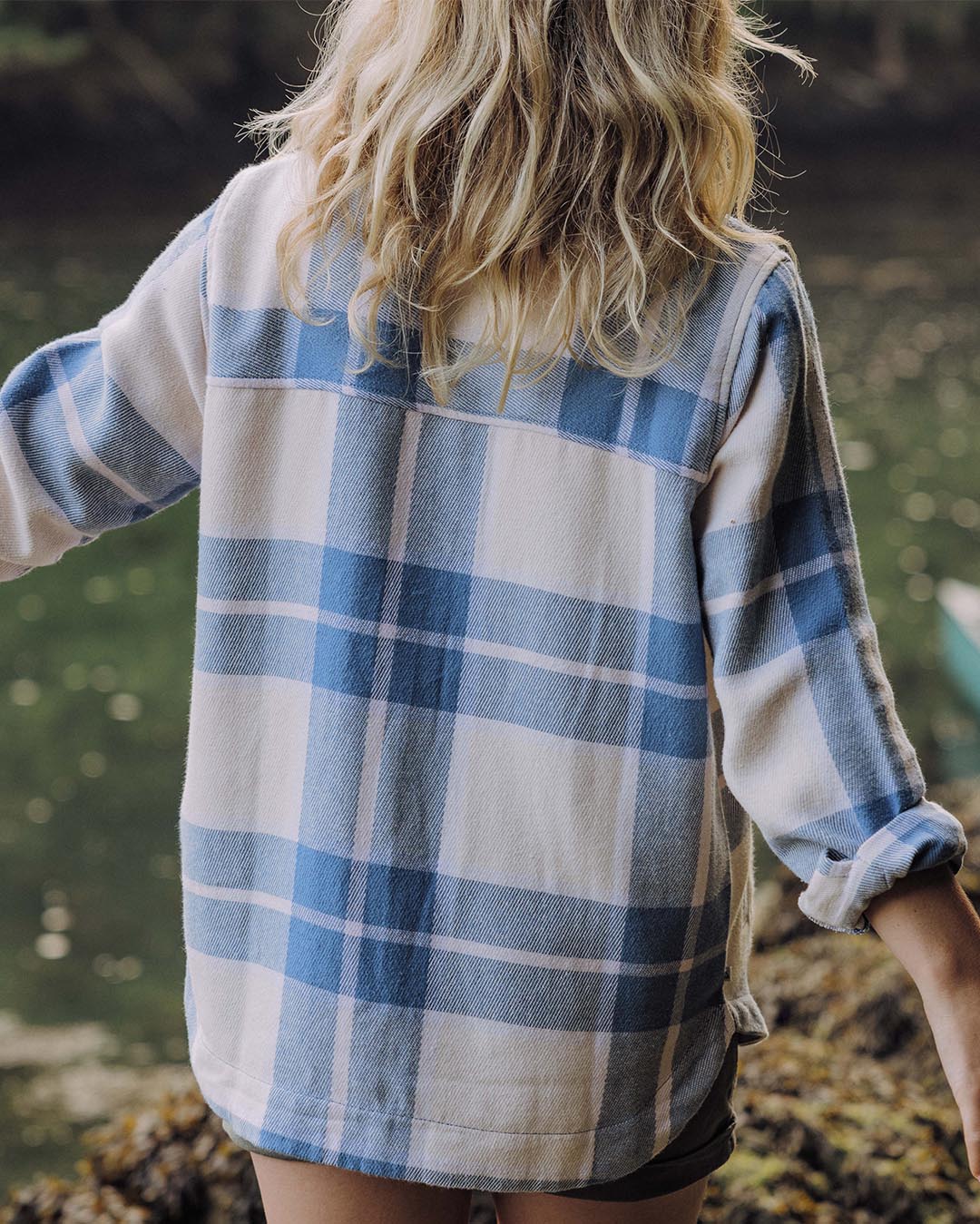 Stella Organic Cotton LS Shirt - Provincial Blue Check