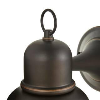 Home Decorators Collection 1-Light Oil Rubbed Bronze Outdoor Wall Lantern Sconce Dark Sky Compliant HD-1710