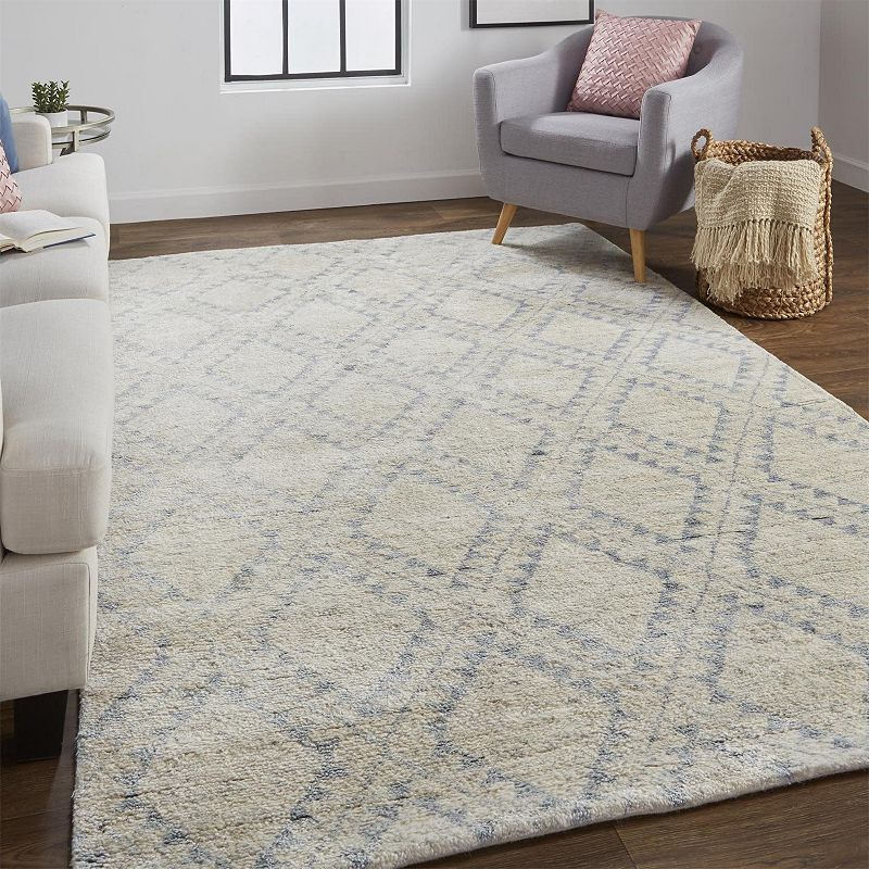 Weave and Wander Bahar Diamond Hand-Knotted Wool Rug