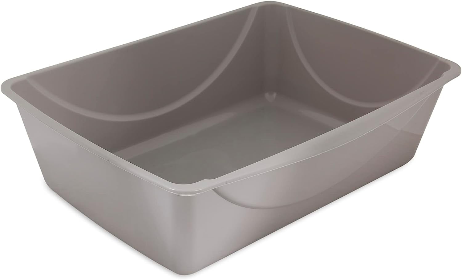 Petmate Basic Cat Litter Pan， Litter Box， Jumbo， Gray