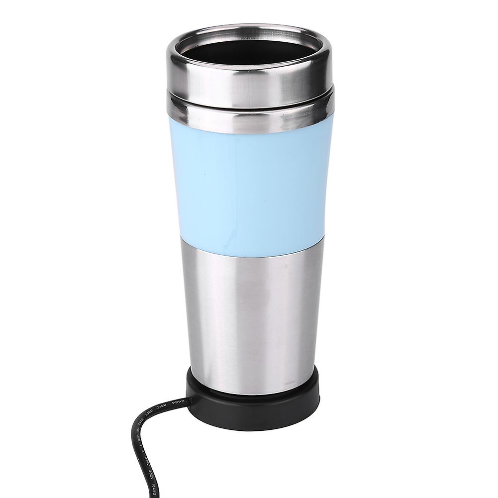 400ml 12v Car Stainless Steel Cigarette Lighter Heating Cup Electric Water Kettle Blue