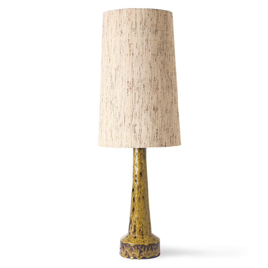 Retro stoneware table lamp - mustard