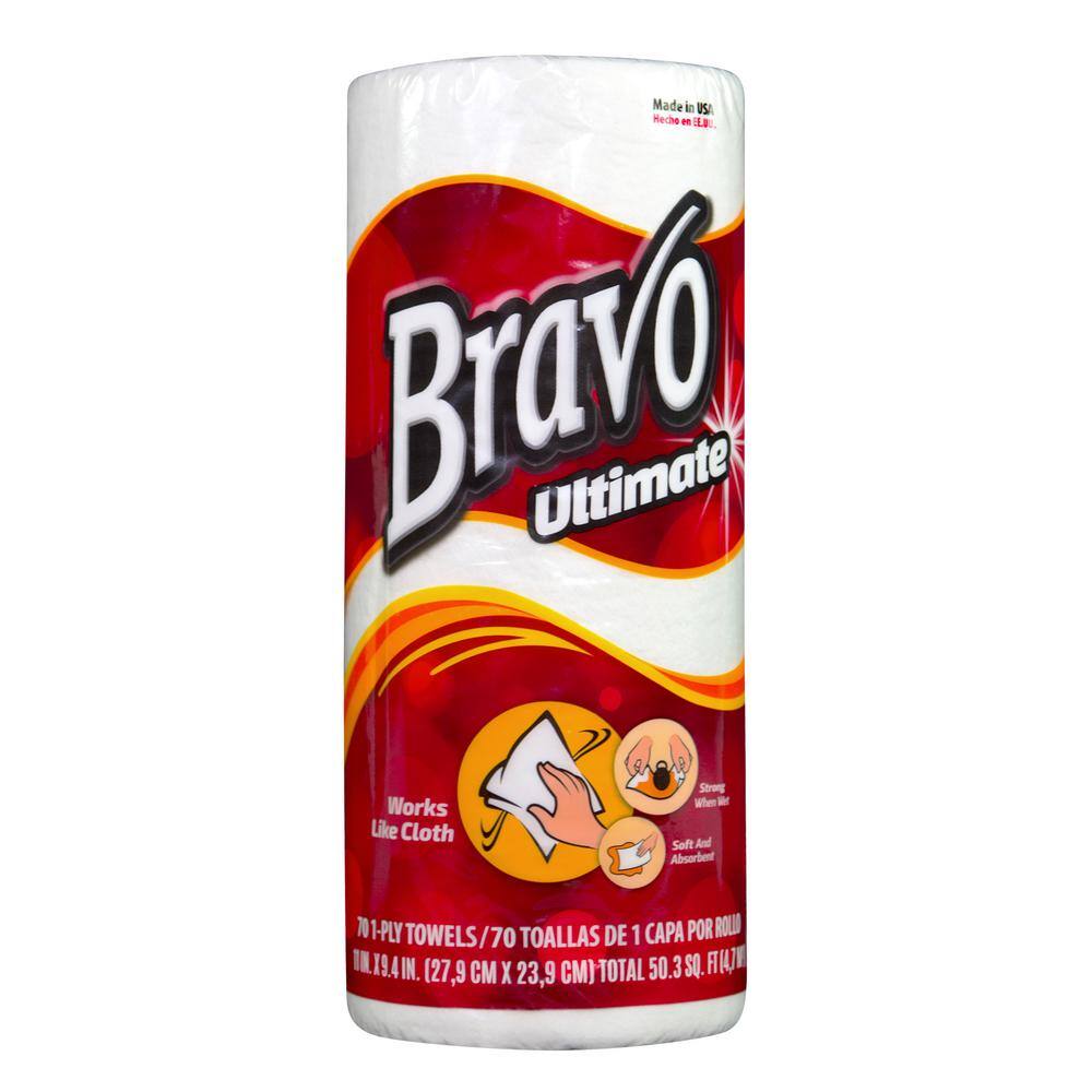 Bravo Premium White Paper Towels (30 Rolls of 70 Sheets) 30600