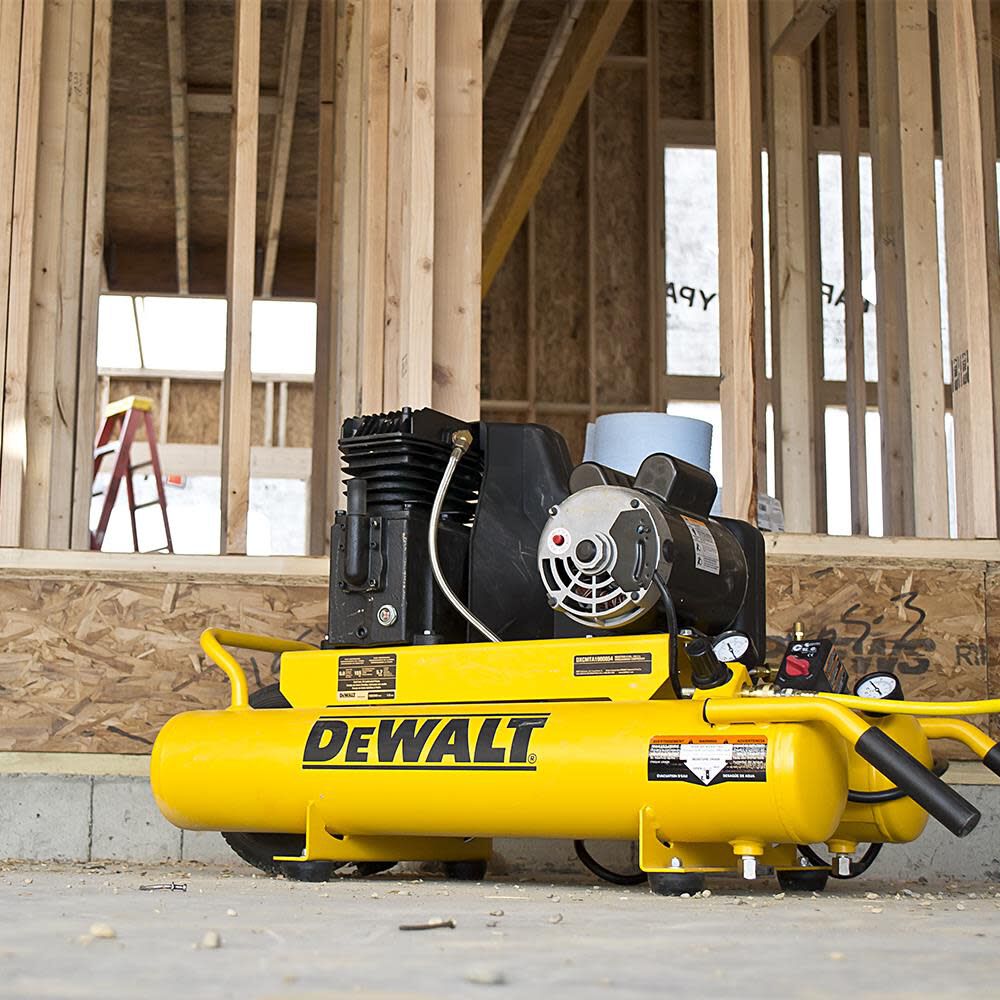 DEWALT 8-Gallon Portable 155-PSI Electric Twin Tank Wheelbarrow Air Compressor DXCMTA1980854 from DEWALT