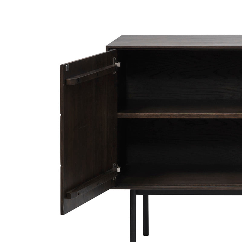 LATINA Sideboard Buffet 1.6M -  Dark Brown & Black