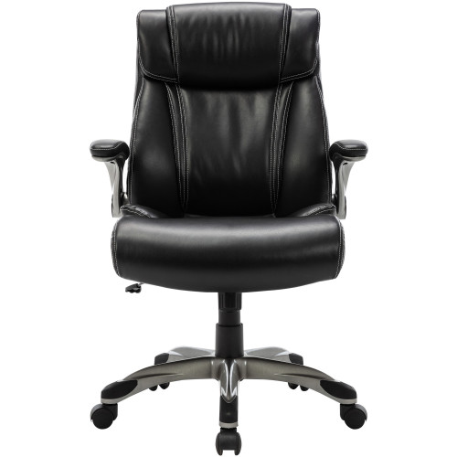 Lorell Soho Flip Armrest High-back Leather Chair (81803)