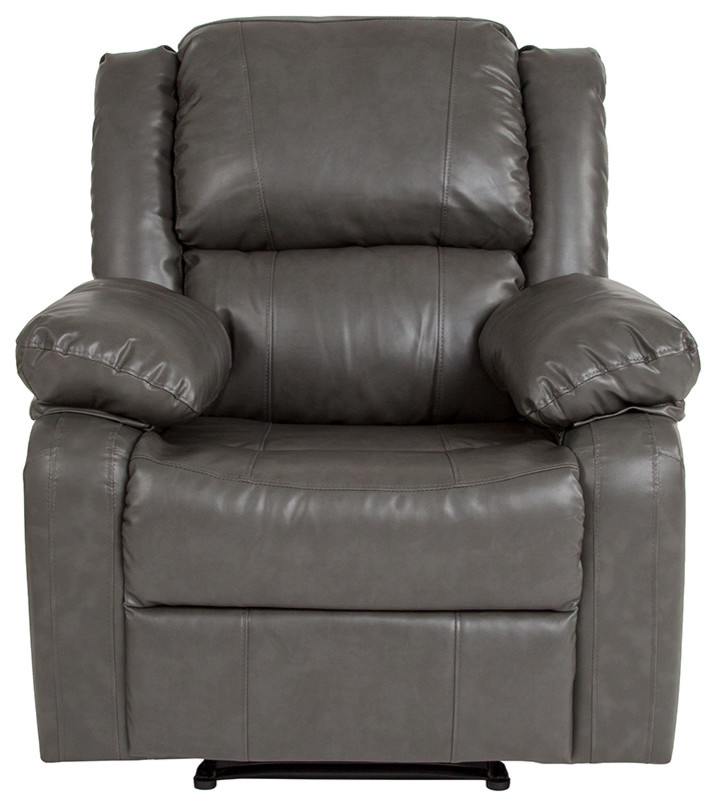 Harmony Series Gray Leather Recliner   Contemporary   Recliner Chairs   by First of a Kind USA Inc  Houzz