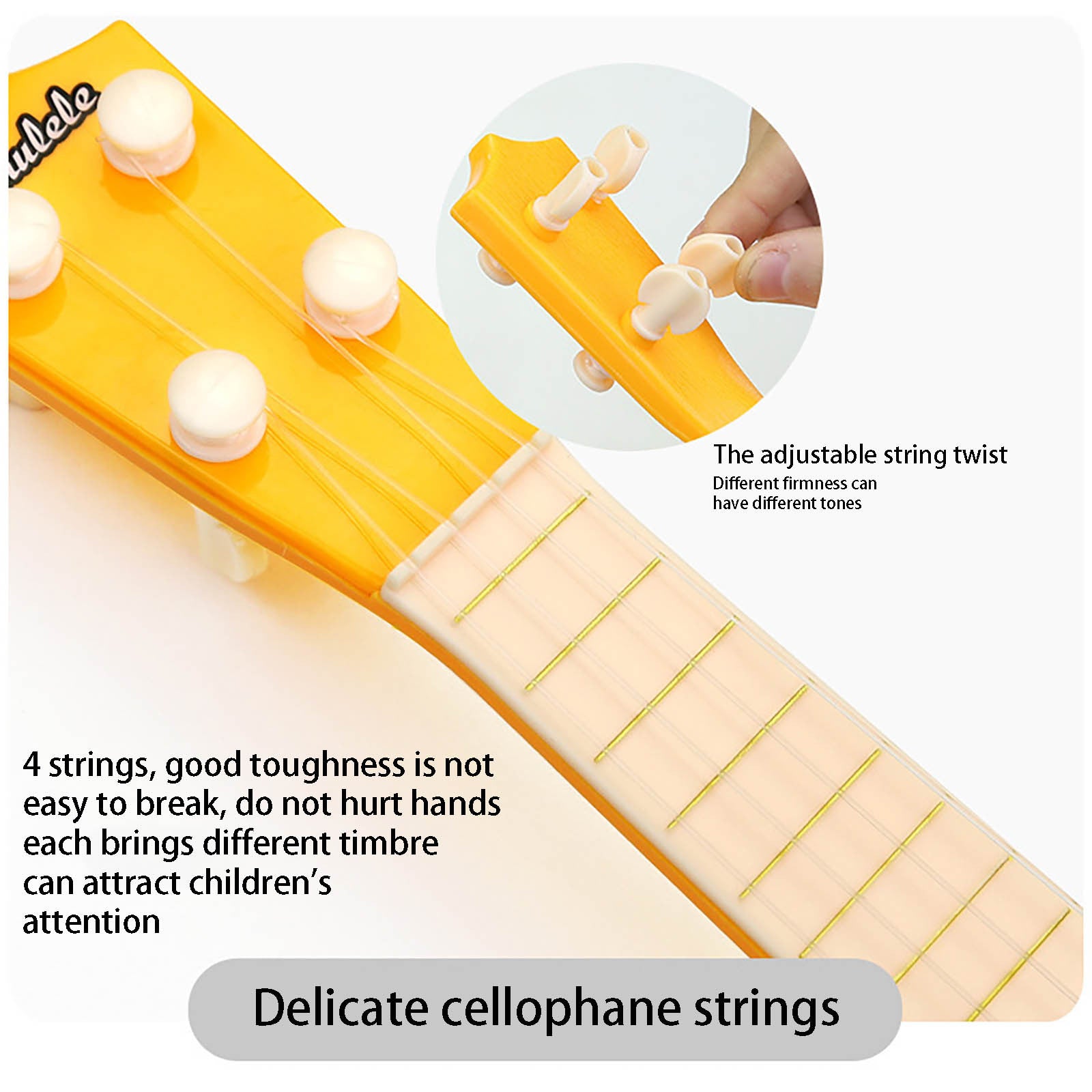 Plutyo Beginner Classical Mini Ukulele Guitar Educational Musical Instrument Toy- Musical