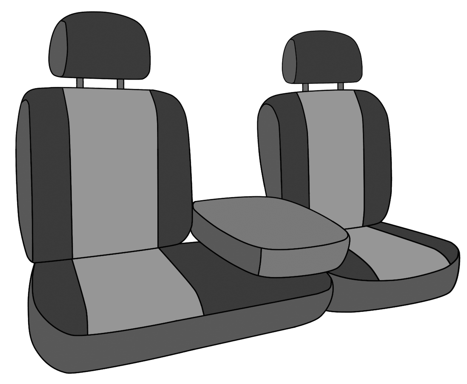 CalTrend Rear Neo Seat Covers for 2010-2011 Honda CR-V - HD156-03NN Charcoal Insert with Black Trim