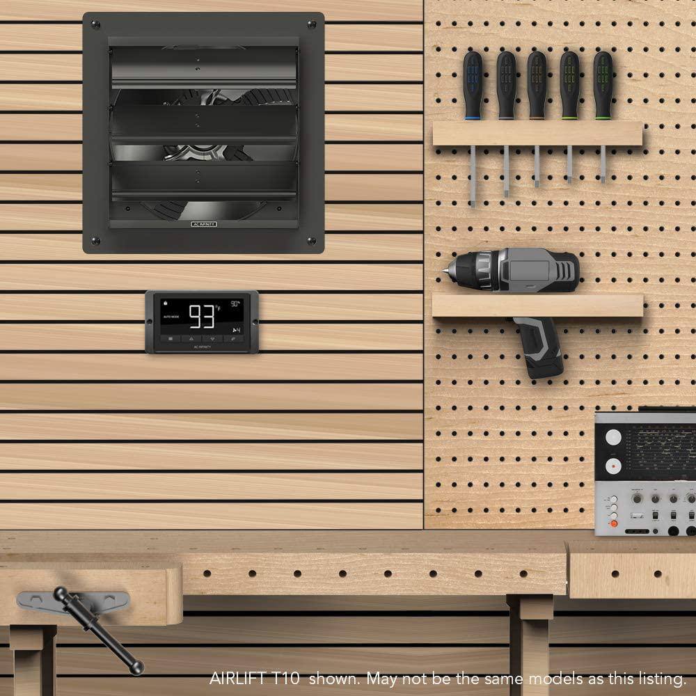AC Infinity Airlift T14 1513 CFM 14 in. Indoor Wall Mount Shutter Exhaust Fan with Temperature Humidity Controller AC-ALT14