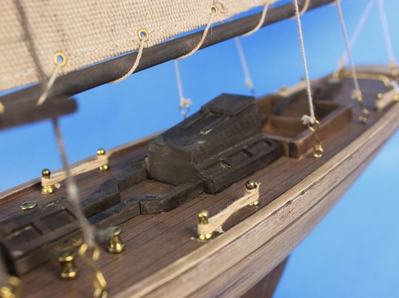 Handcrafted Model Ships R Columbia 30 Wooden Rusti...