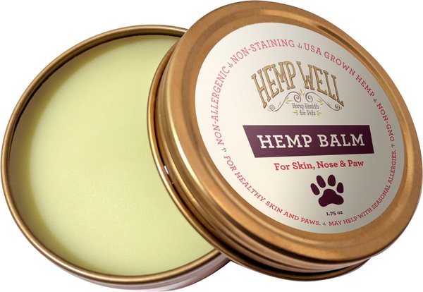 Hemp Well Cat and Dog Skin， Nose and Paw Hemp Balm， 1.75-oz tin