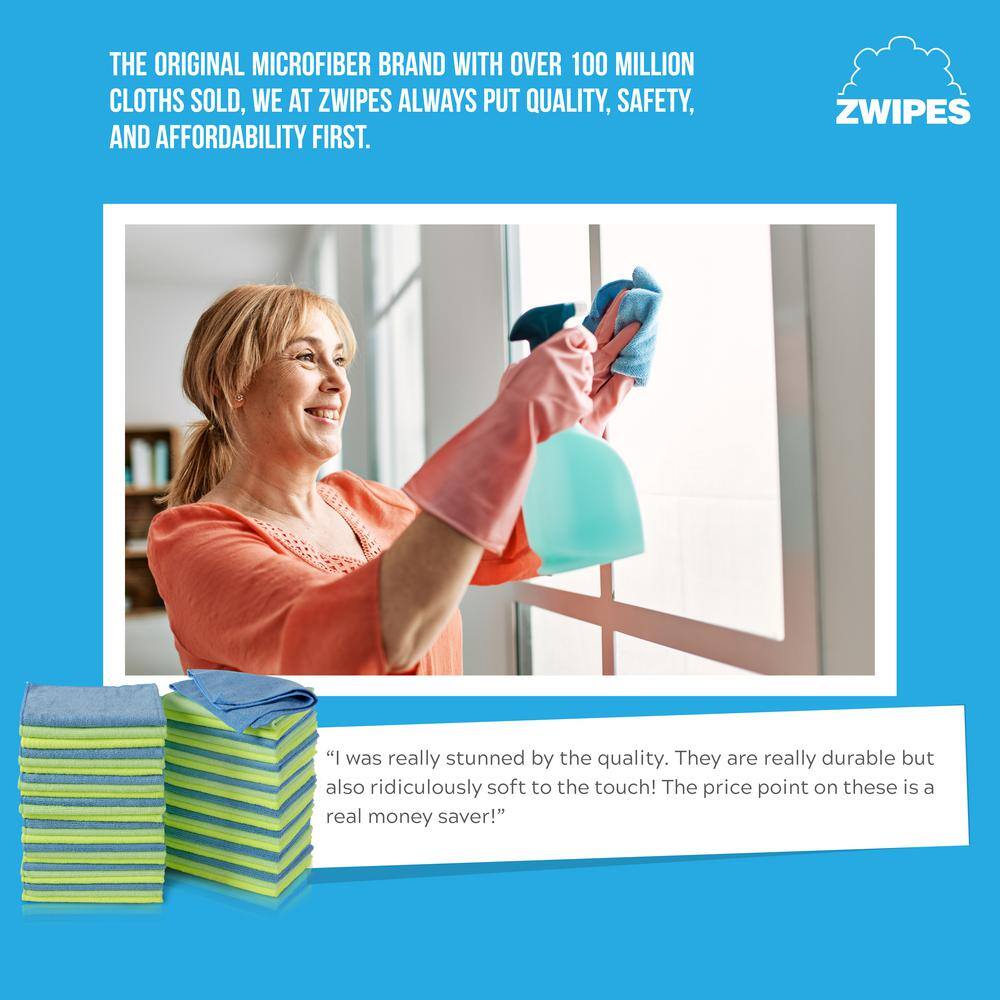 Zwipes Microfiber Cleaning Cloths Multi-Colored (48-Pack) 948