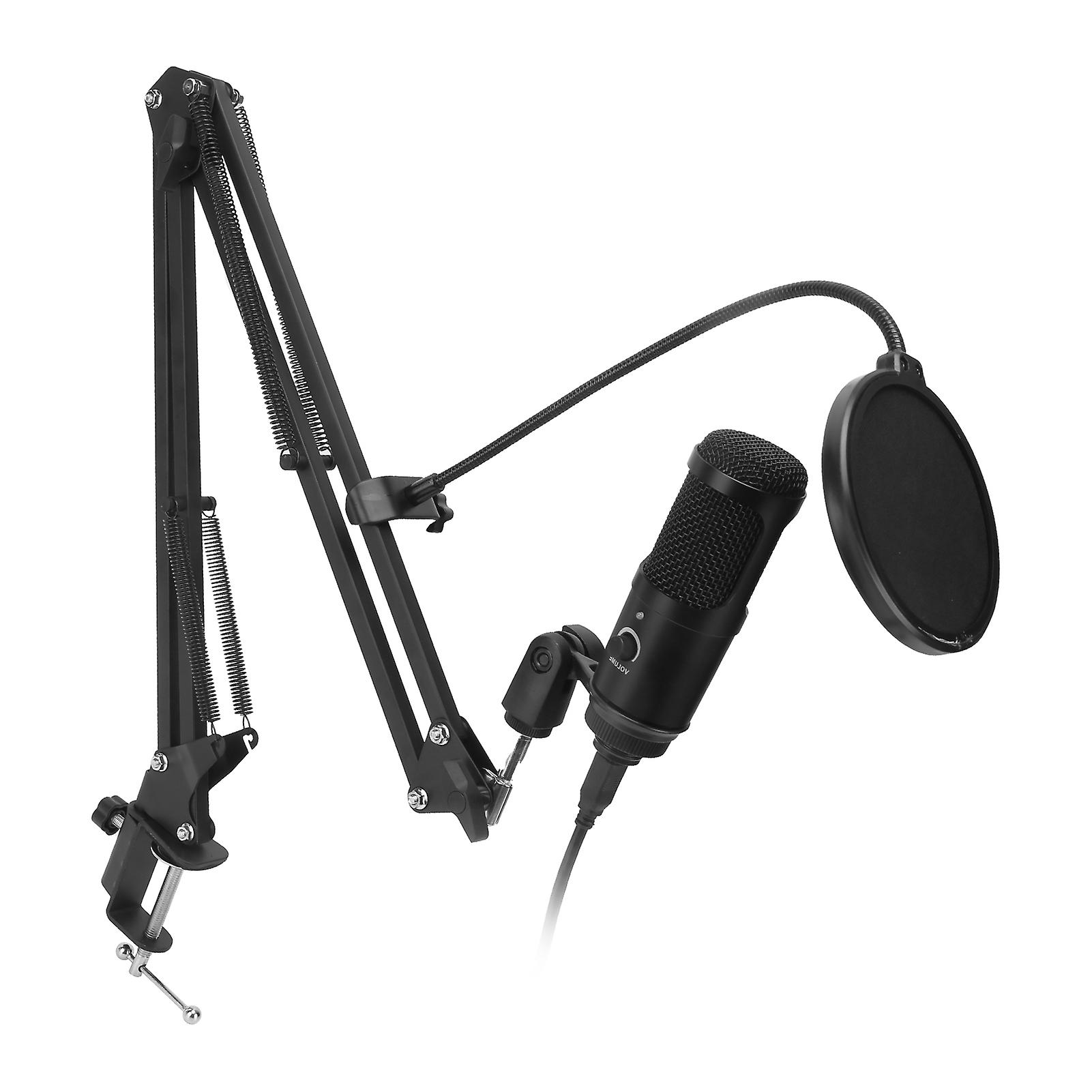 Usb Condenser Microphone Kit Pc Mic Set For Broadcasting Singing Recording 20hz20khz