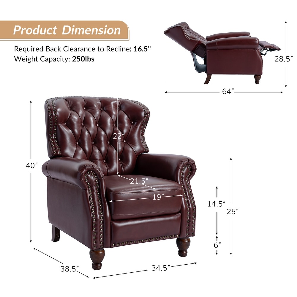 Justine Traditional Genuine Leather Nailhead 34.5\