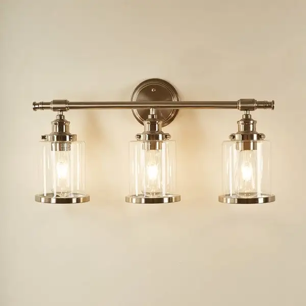 Vanity Light Fixture 3-Light 5-Piece All-in-One Bathroom Set