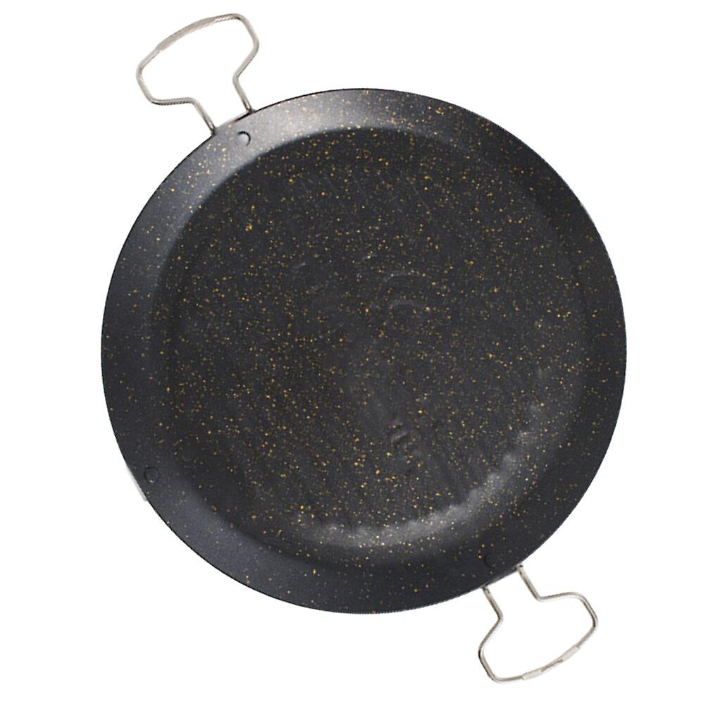 1pc Grilling Pan Home Baking Pan Non-stick Bakeware Outdoor Round Frying Pan