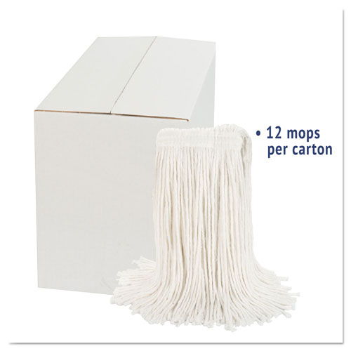 Boardwalk Cut-End Wet Mop Head | Rayon， No. 20， White， 12