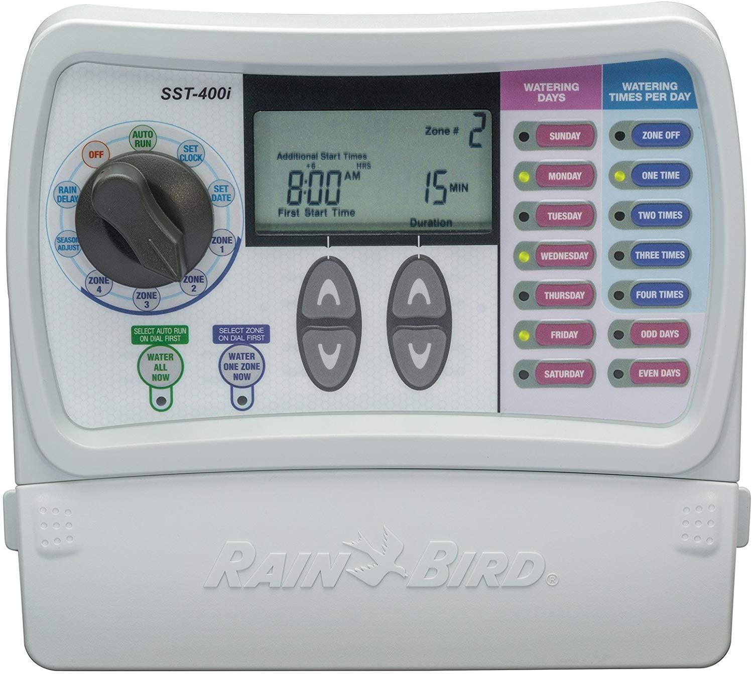 Rain Bird SST400I Simple To Set Indoor Timer， 4-Zone Discontinued by Manufacturer; replaced by SST400IN