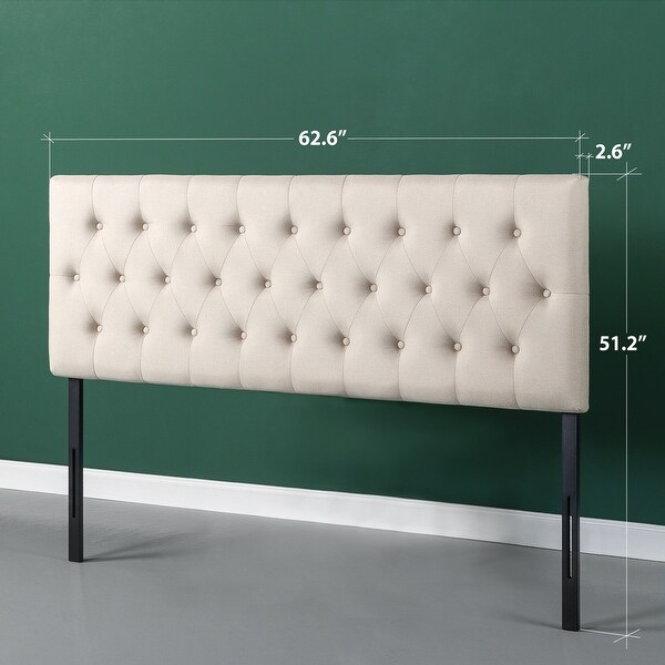 Priage by ZINUS Button Tufted Upholstered Headboard - - 20508300