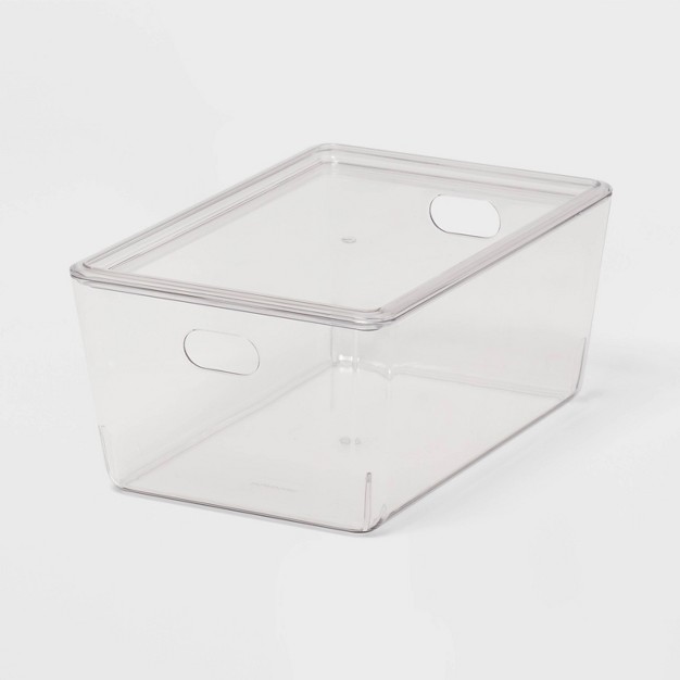 4l Stacking Clear Bin With Lid