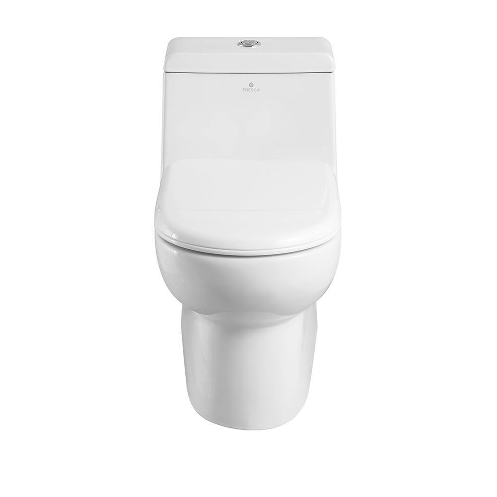 Fresca Antila 1-piece 0.8  1.6 GPF Dual Flush Elongated Toilet in White FTL2351