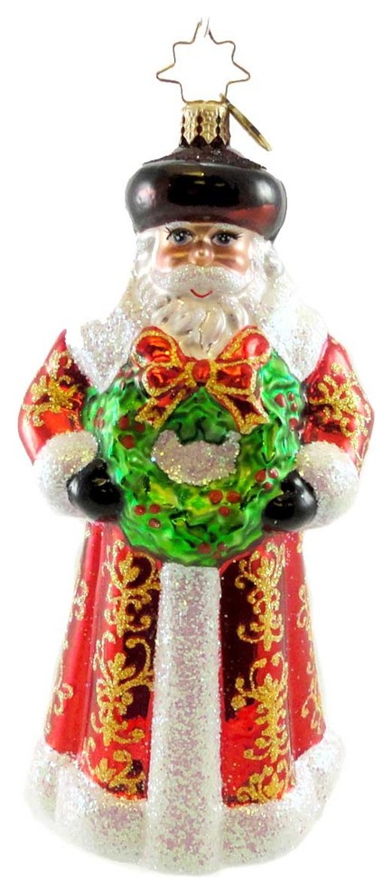 Christopher Radko GRANDFATHER CHRISTMAS. Blown Glass Ornament Santa   Contemporary   Christmas Ornaments   by Story Book Kids Inc  Houzz