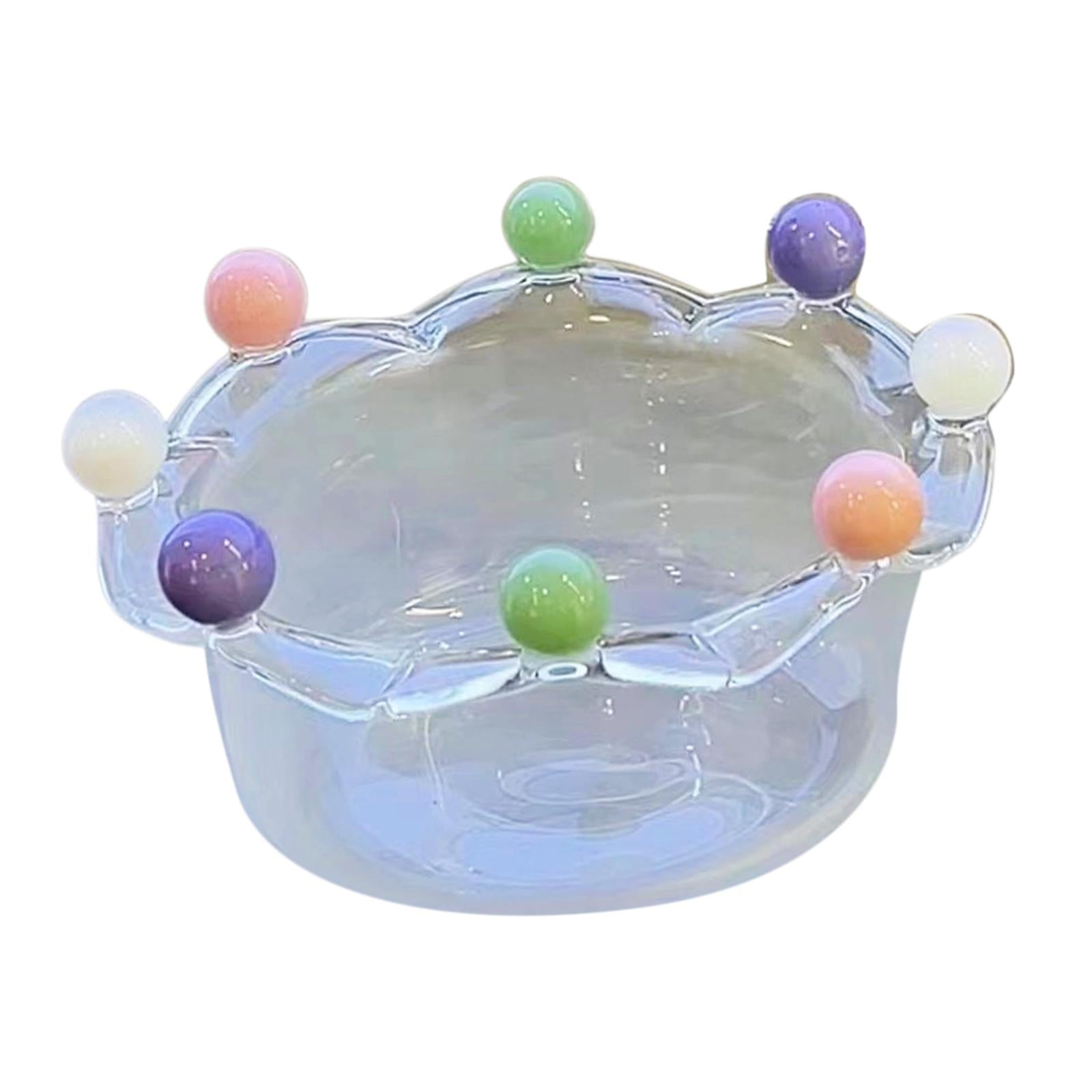 Salad Bowl Pudding Rice Soup Bowl Storage Snack Fruit Plate Tableware Candy Dessert Glass Bowl For Household Living Room Home Decor Kitchen styleC