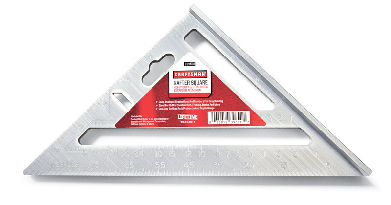 Craftsman 7 in. L X 7 in. H Aluminum Rafter Square