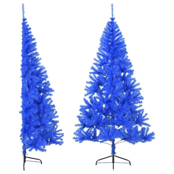 vidaXL Christmas Tree Decoration Artificial HalfCircle Tree with Stand PVC