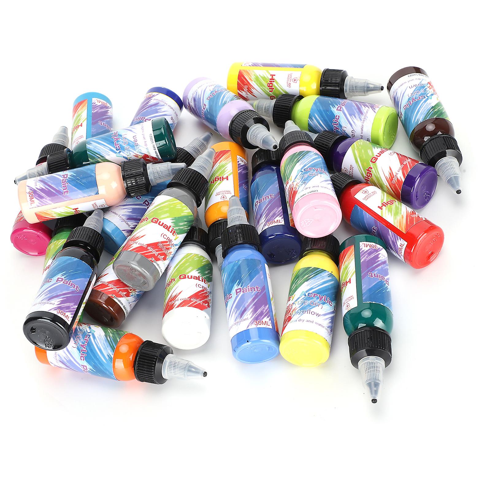 Acrylic Paint Set Waterproof Colorful Painting Pigment Fast Dry Handpaint Drawing Supplies 30ml