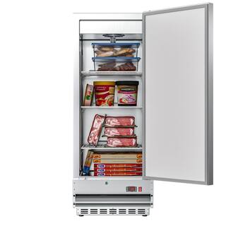 Koolmore 12 cu. ft. Commercial One Door Auto Defrost Upright Reach-In Freezer in Stainless Steel RIF-1D-SS12C