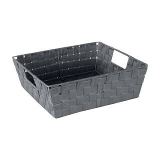 SIMPLIFY 5 in. H x 15 in. W x 13 in. D Gray Fabric Cube Storage Bin 25093-GREY