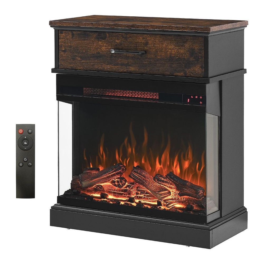 1500W Portable Electric Fireplace Heater with 400 Sq. Ft. Radius