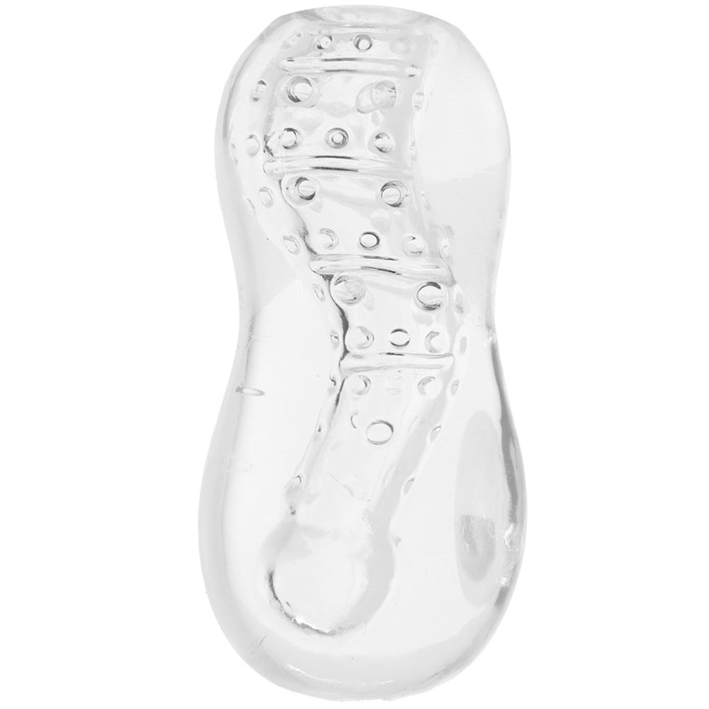 Gripz Wavy Squeezable Clear Stroker