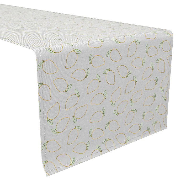 Table Runner， 100% Cotton， 16x72， Mango Outline Design