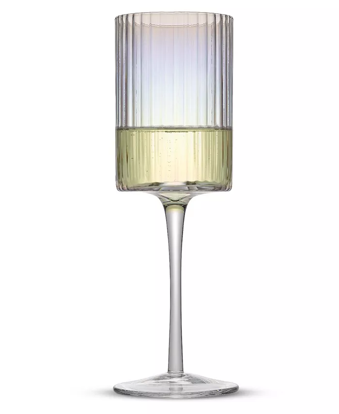 JoyJolt Christian Siriano Chroma Iridescent White Wine Glasses