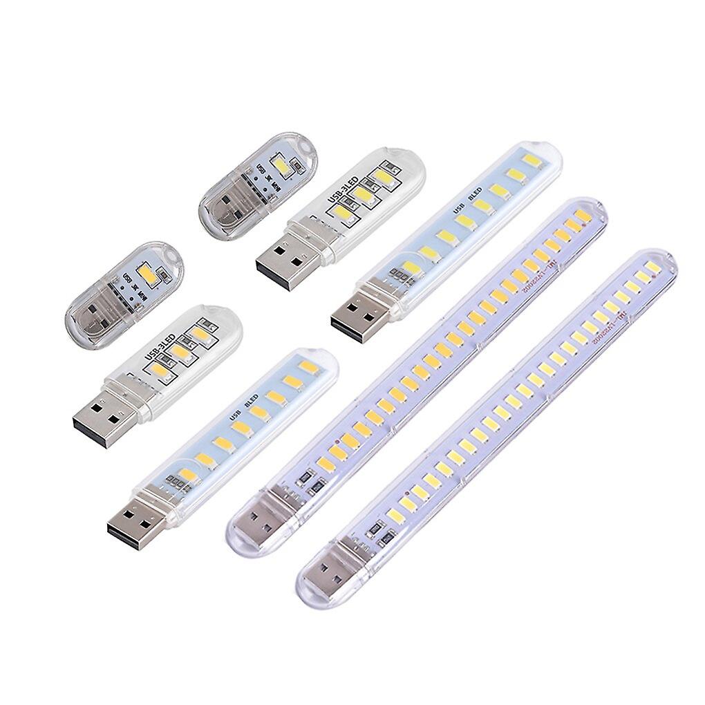 Mini Portable Led Usb Light 2-24leds Book Light Reading Night Light Warm White 5v Power 3000k-7000k