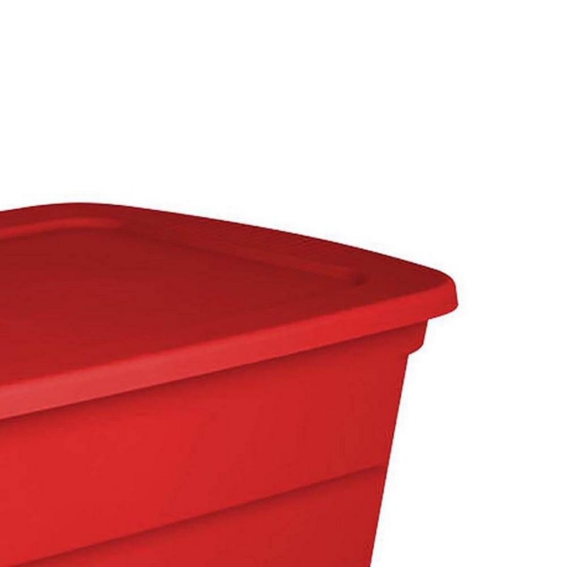 Sterilite Heavy Duty 30 Gallon Stacking Seasonal Storage Tote， Red | 17366606 (6 Pack)