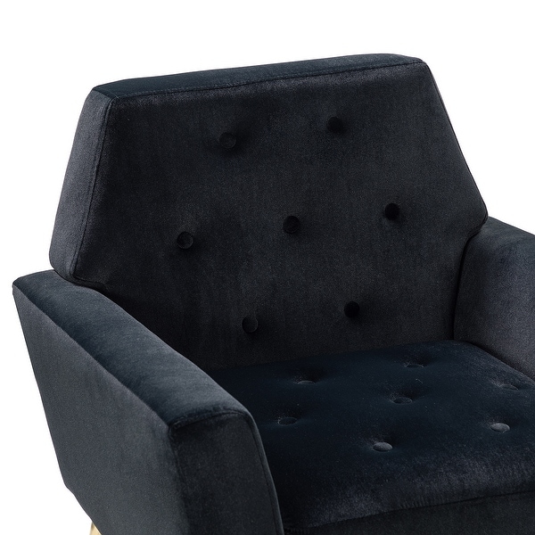 Lilia Contemporary Upholstered Armchair with Tufted Back by HULALA HOME