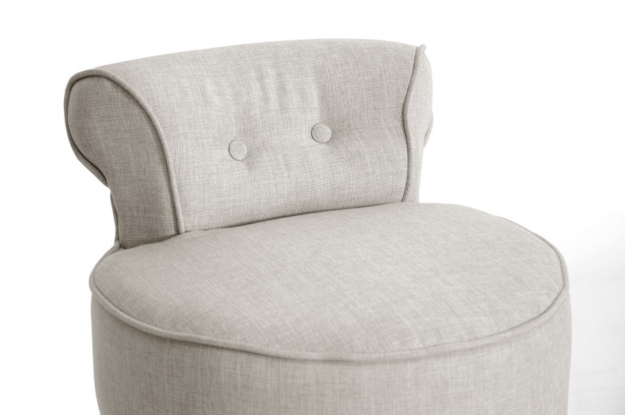 Millani Linen Lounge Stool   Transitional   Armchairs And Accent Chairs   by BisonOffice  Houzz