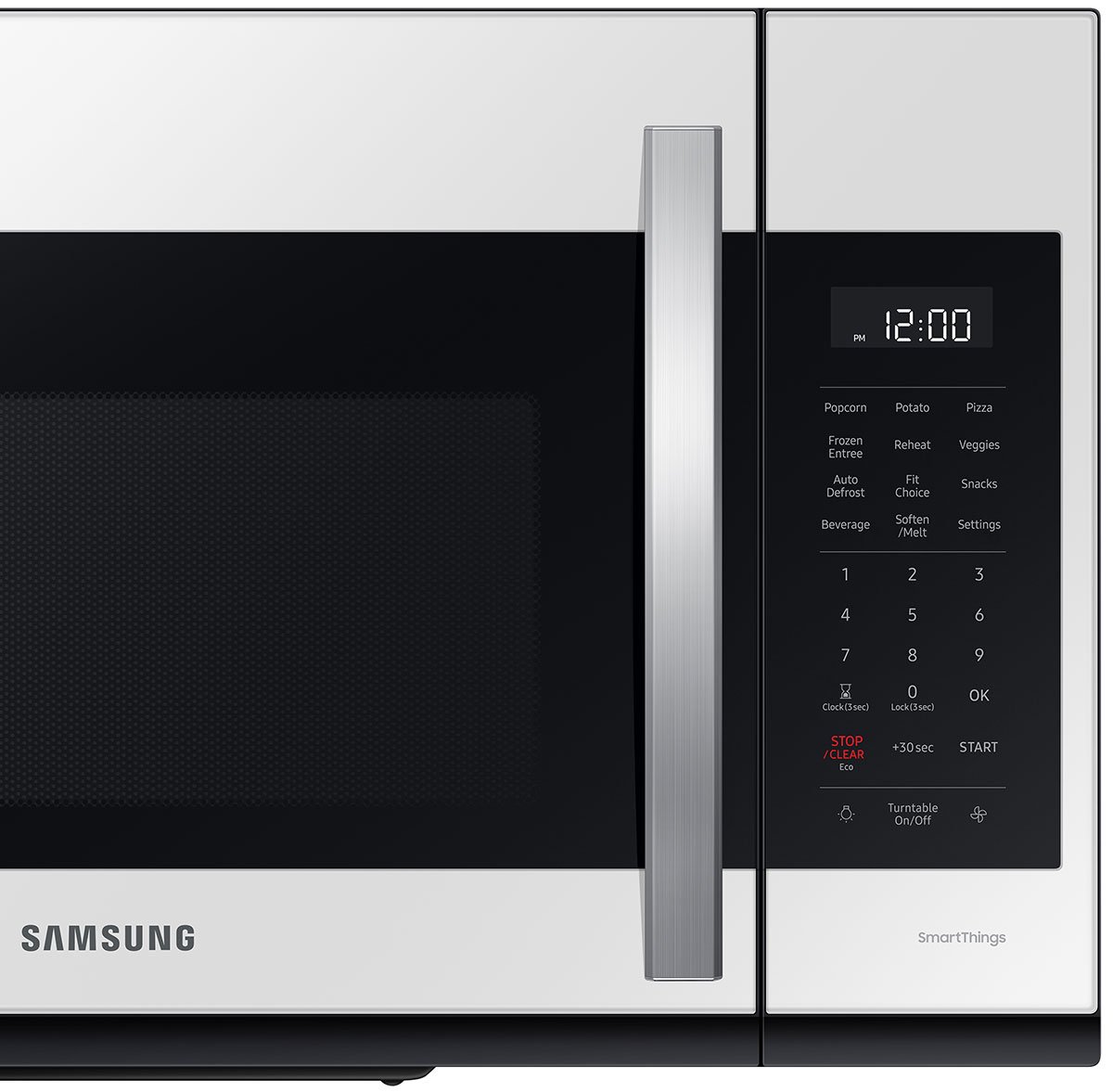  Bespoke 1.9 Cu. Ft. White Glass Smart Over-The-Range Microwave With Sensor Cooking