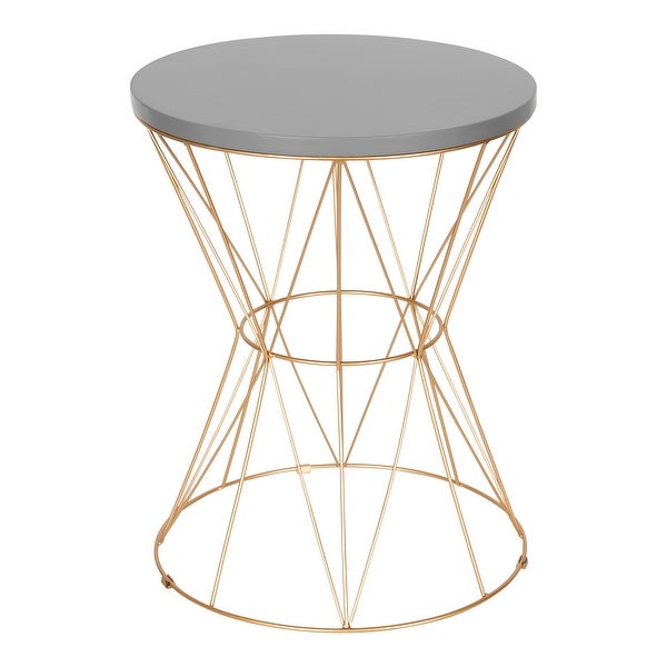 Kate and Laurel Mendel Round Metal End Table - 16x16x20