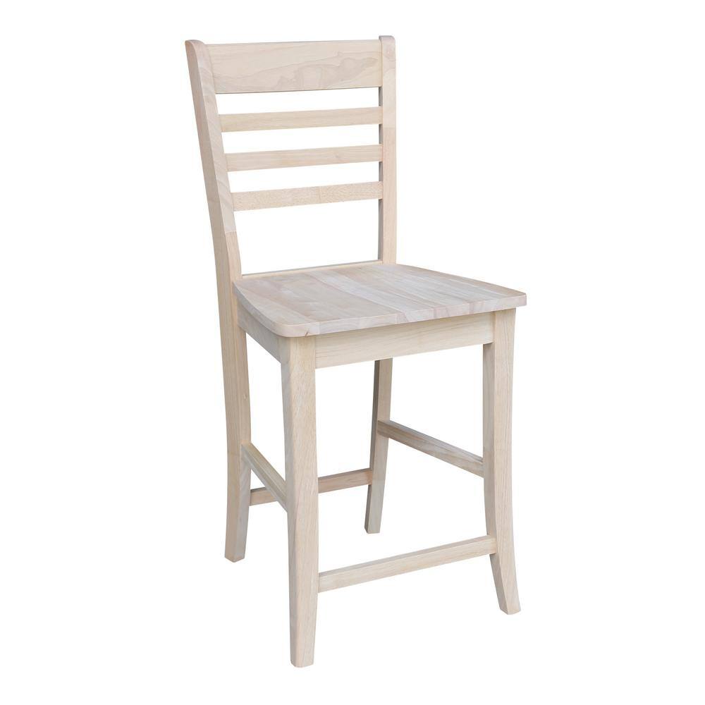 International Concepts Roma 24 in. Unfinished Wood Bar Stool S-3102