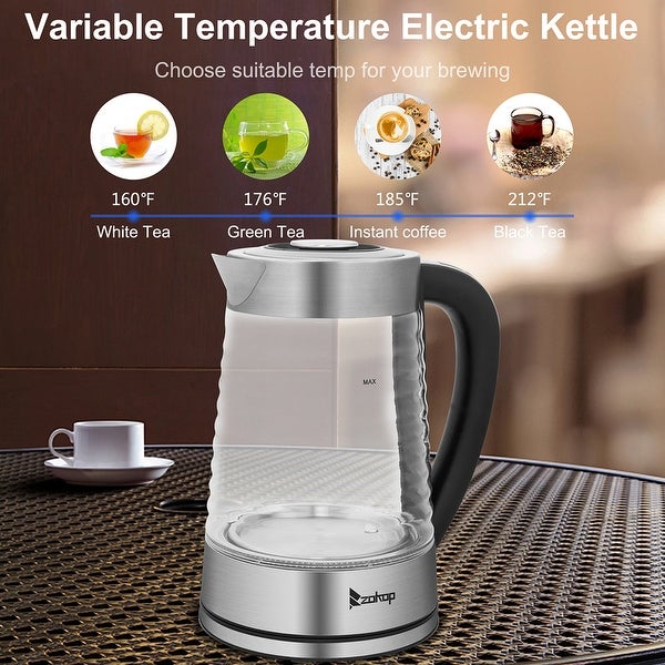 2.2L 1100W Electric Kettle with Blue Light and Electronic Handle