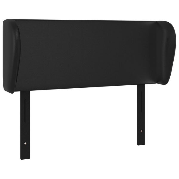 vidaXL Headboard with Ears Faux Leather Bed Header Black/White Multi Sizes - - 37455489