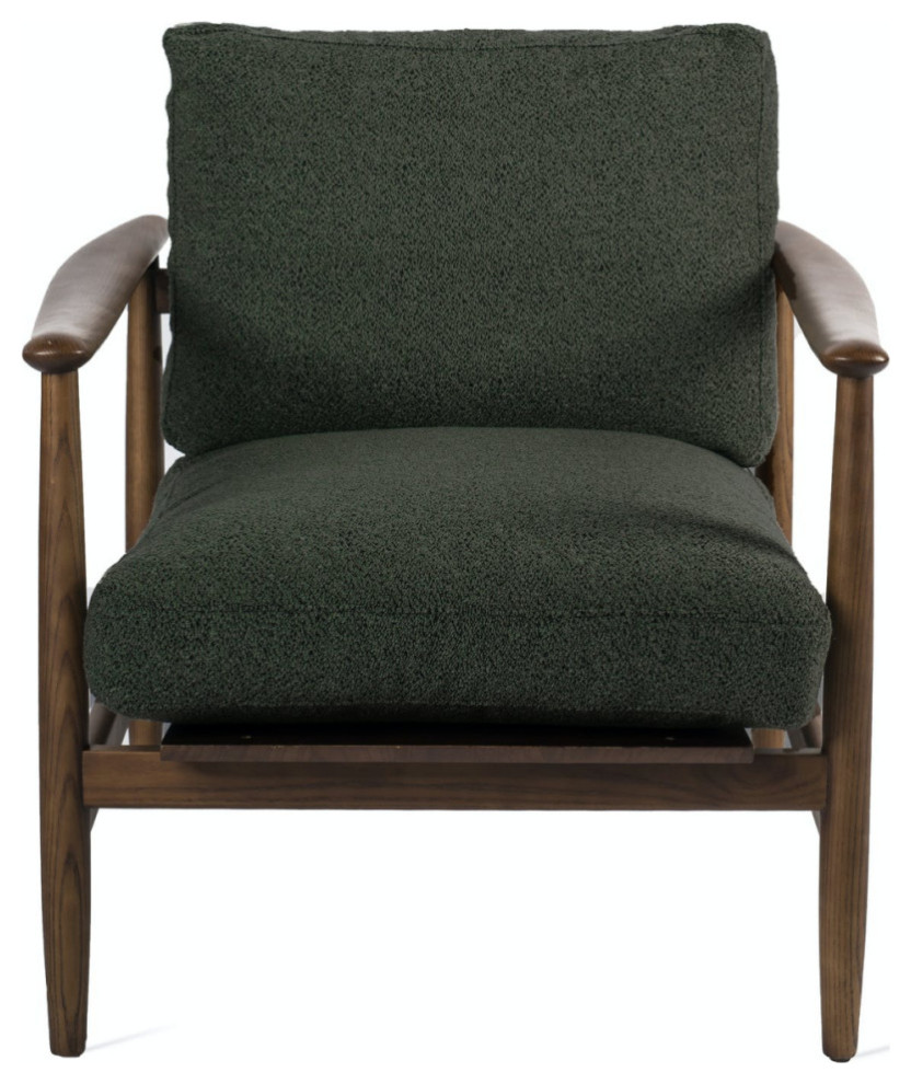 Green Soft Cushioned Arm Chair  Pols Potten Todd   Midcentury   Armchairs And Accent Chairs   by Luxury Furnitures  Houzz