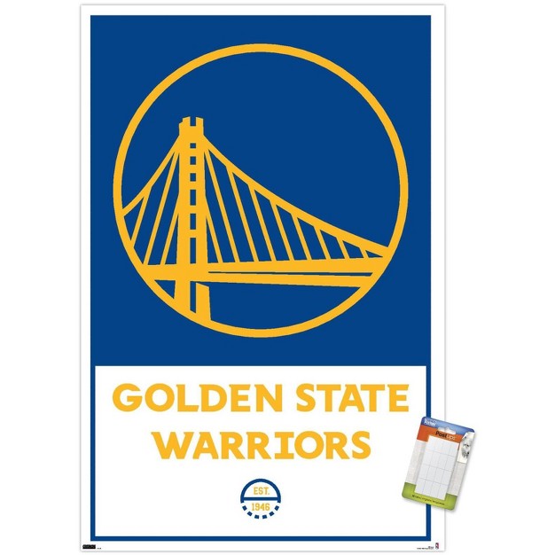 Trends International Nba Golden State Warriors Logo 21 Unframed Wall Poster Prints