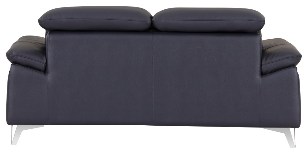 Lazio Contemporary Genuine Italian Leather Loveseat   Contemporary   Loveseats   by Luxuriant Furniture  Houzz